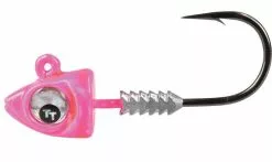 Tackle Tactics TT LURES BIG EYEZ JIG HEADS - 1oz - 7/0 - Pink Silver EyeZ