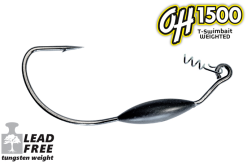 OMTD OH1500 T-SWIMBAIT WEIGHTED HOOK 1/8oz - 3.5g - 3/0 - Qty 4