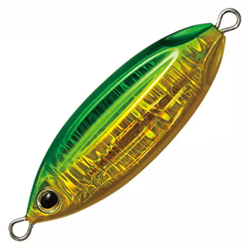 PALMS SLOW BLATT CAST OVAL JIG LURE 40g - Gold Green 1 PALMS SLOW BLATT CAST OVAL JIG LURE 40g - Gold Green