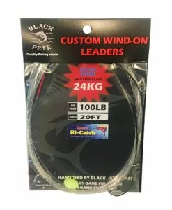 BLACK PETE CUSTOM WIND ON LEADER 20ft - 400lb